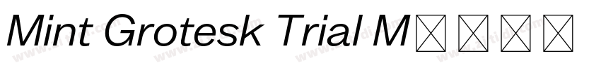 Mint Grotesk Trial M字体转换